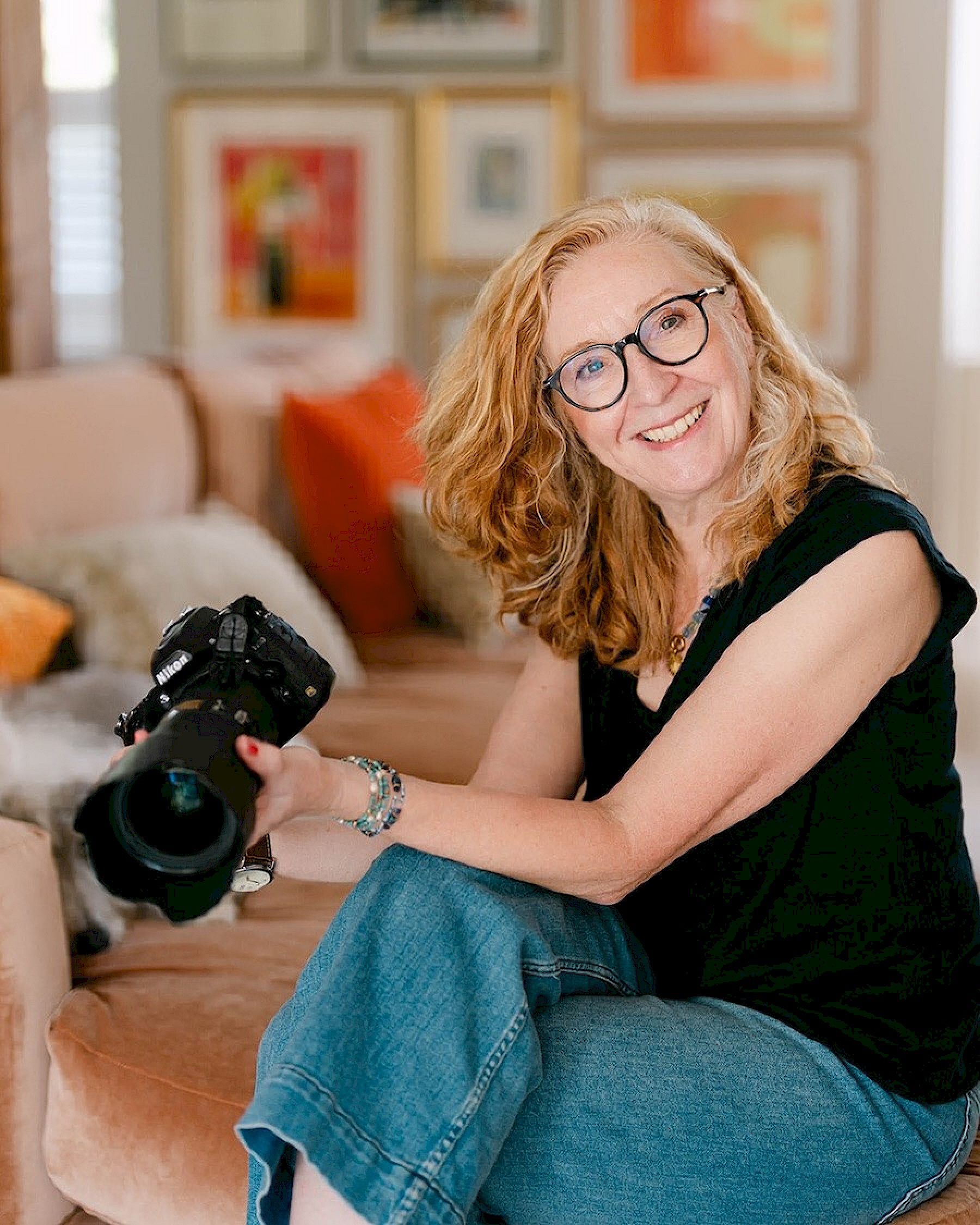 Bev Cunningham sat with camera in hand