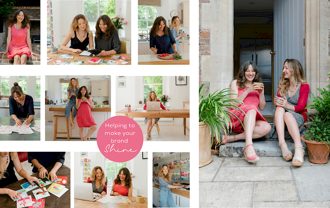 Montage of branding photos for Kali Stileman Publishing by Ginger Bee Studios