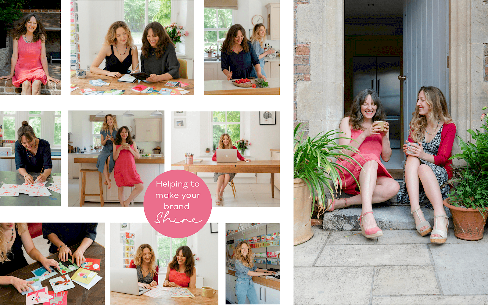 Montage of branding photos for Kali Stileman Publishing by Ginger Bee Studios