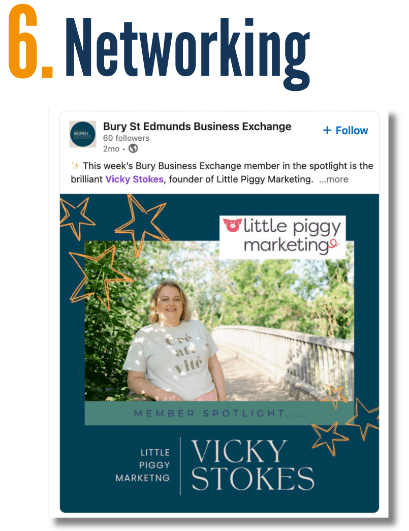 Example of use of branding photos for networking